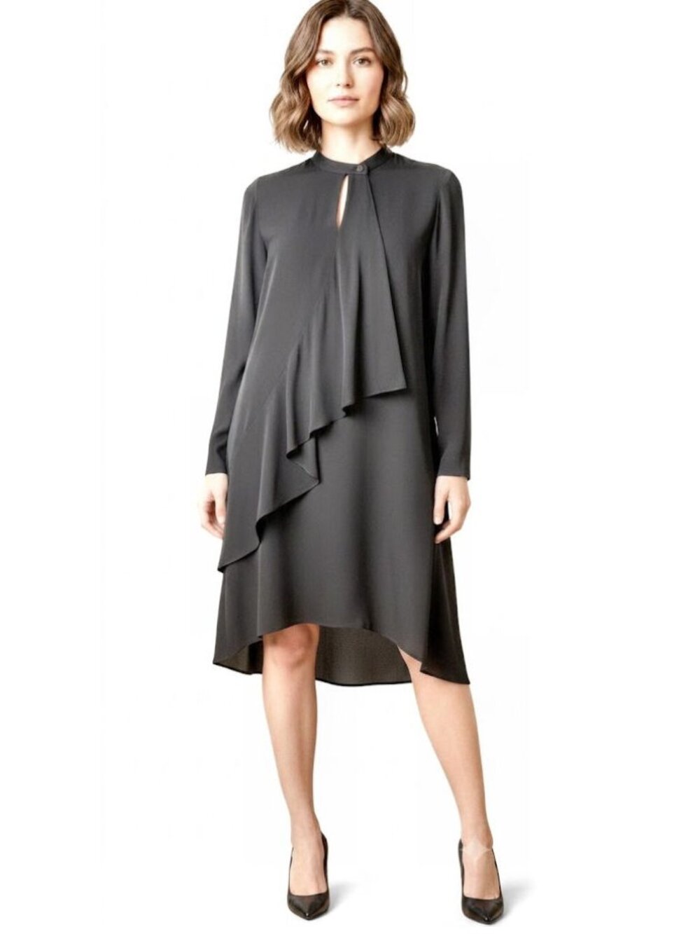ROBERT RODRIGUEZ Women's Black SILK Drape Dress, Size 0 NWT